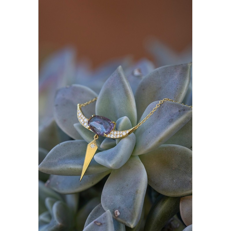 Bull's eye Tourmaline Necklace | Uranus Collection                                                               